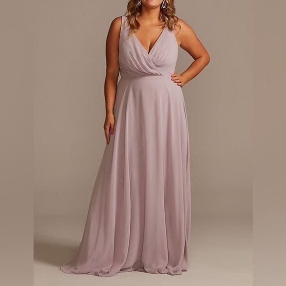 CELEBRATE DB STUDIO v-neck tank full skirt bridesmaid dress in Quartz F20228 - Picture 1 of 8